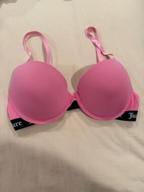 NWOT Juicy Couture Bright Pink Lightly Padded Bra with Logo Band